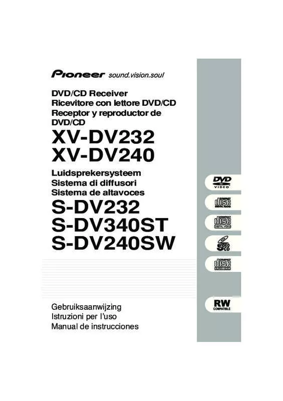 Mode d'emploi PIONEER XV-DV240