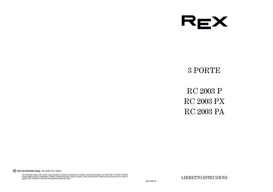 Mode d'emploi REX RC2003PX