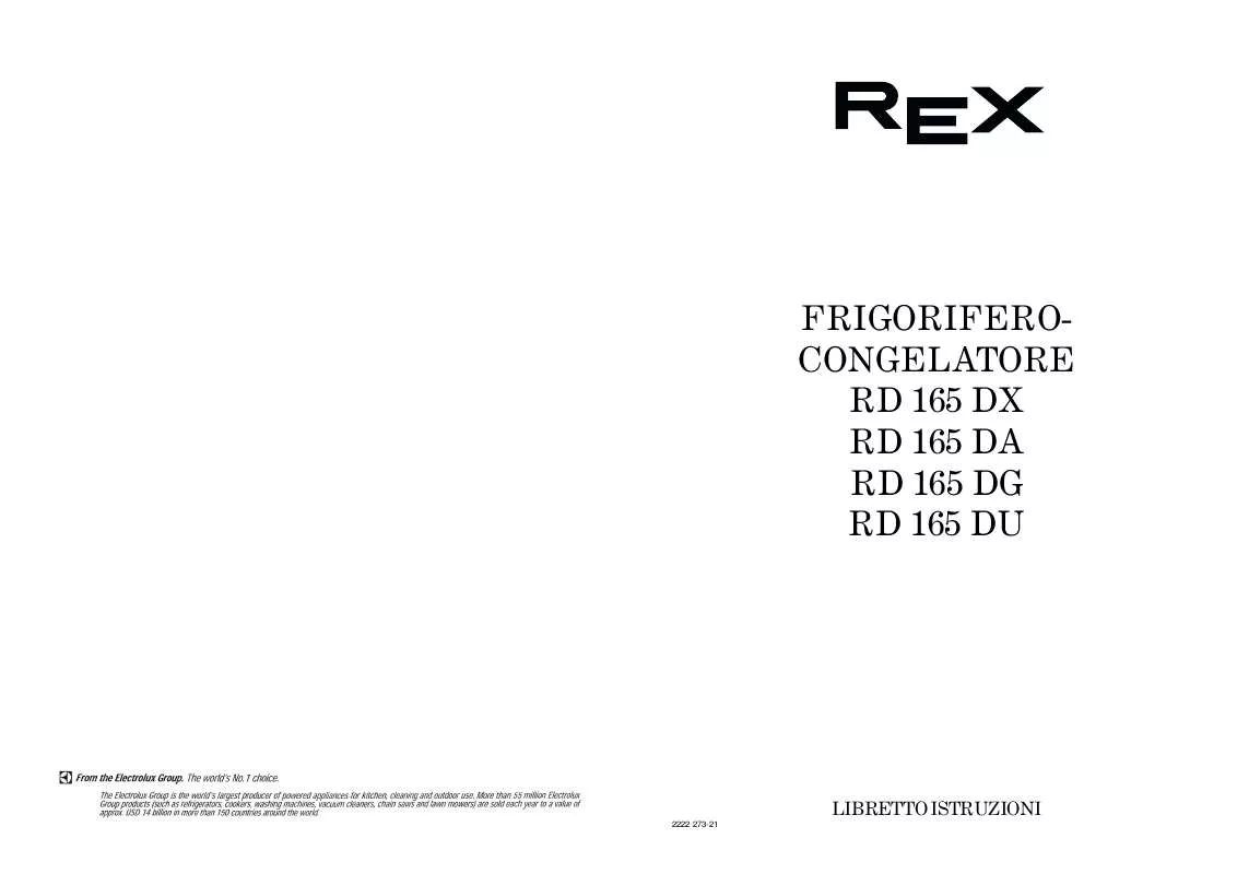 Mode d'emploi REX RD165DU
