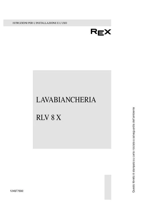 Mode d'emploi REX RLV8X