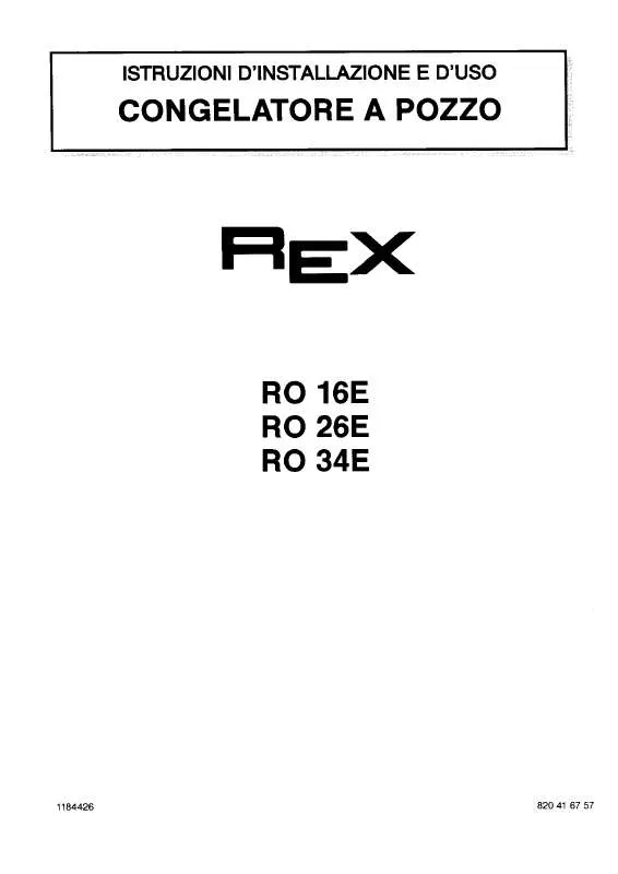 Mode d'emploi REX RO16E