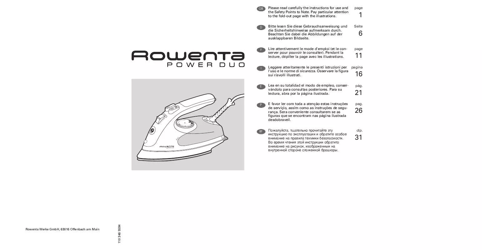 Mode d'emploi ROWENTA DX 5000