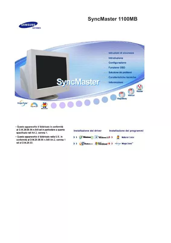 Mode d'emploi SAMSUNG SYNCMASTER 1100MB
