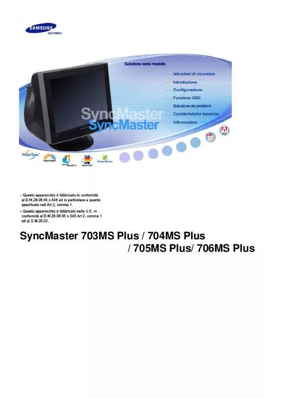 Mode d'emploi SAMSUNG SYNCMASTER 705MS