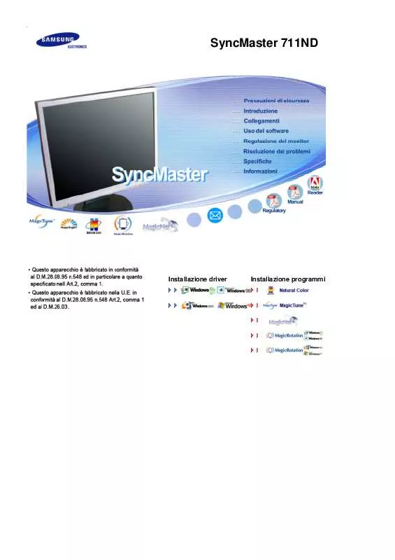 Mode d'emploi SAMSUNG SYNCMASTER 711ND