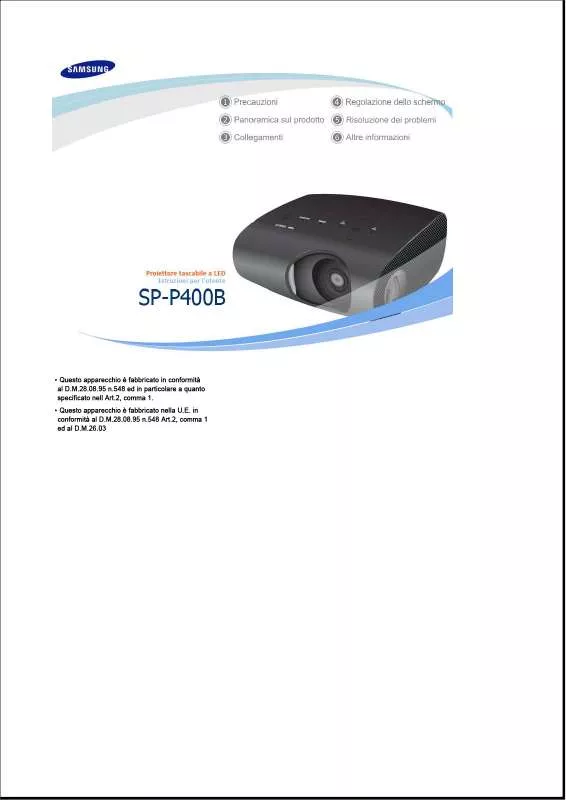 Mode d'emploi SAMSUNG SP-P400