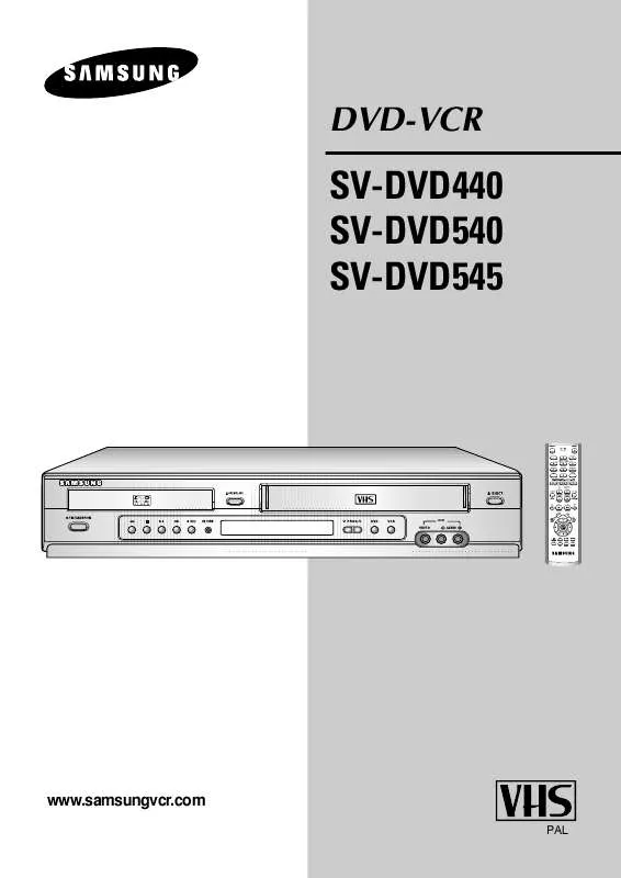 Mode d'emploi SAMSUNG SV-DVD440