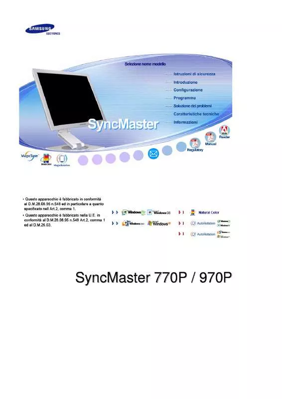 Mode d'emploi SAMSUNG SYNC MASTER 970P