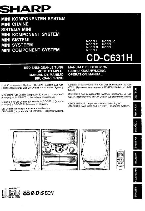 Mode d'emploi SHARP CD-C631H