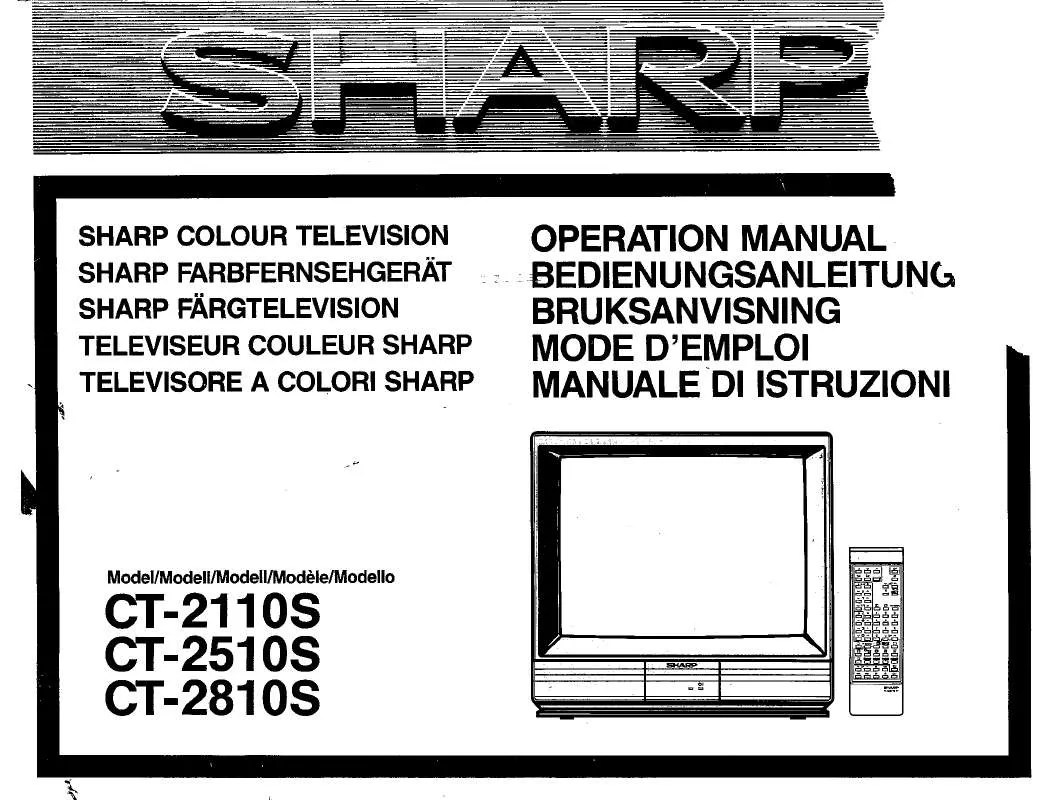 Mode d'emploi SHARP CT-2110S/2510S/2810S