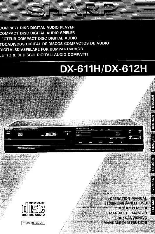 Mode d'emploi SHARP DX-611H/612H