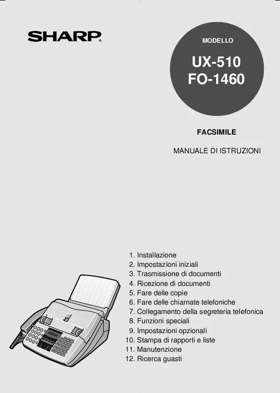 Mode d'emploi SHARP FO-1460/UX-510