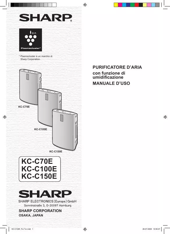 Mode d'emploi SHARP KC-C70E/C100E/C150E