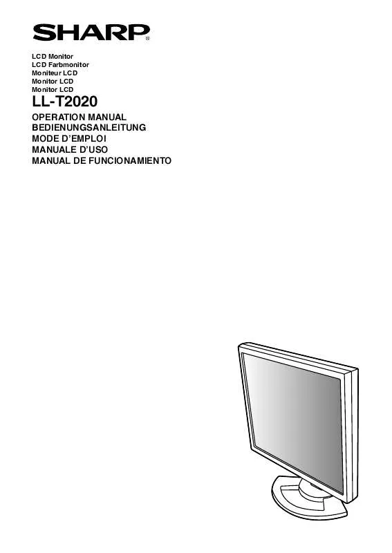 Mode d'emploi SHARP LL-T2020