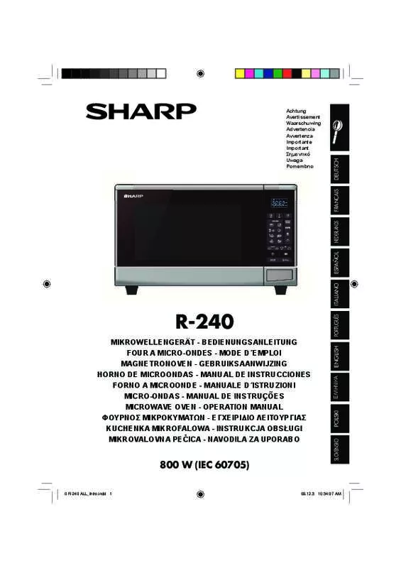 Mode d'emploi SHARP R-240W/BK/IN