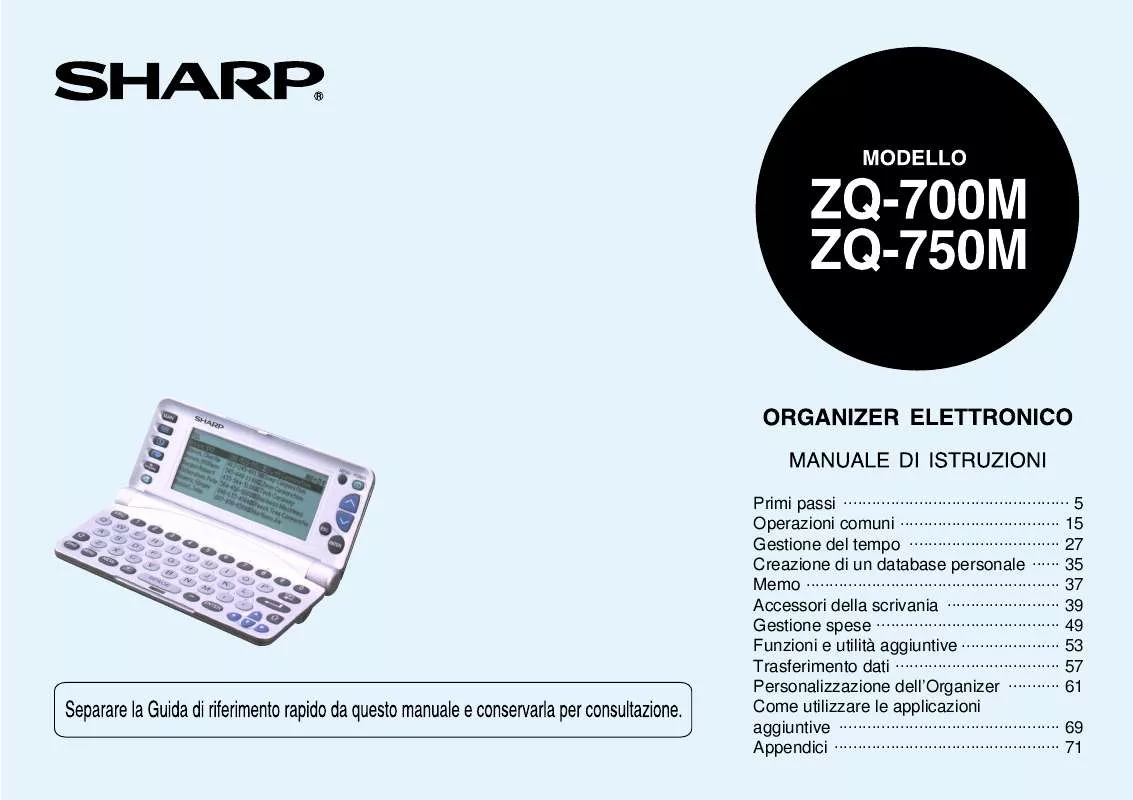 Mode d'emploi SHARP ZQ-700M/750M