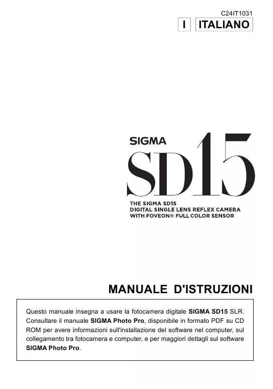 Mode d'emploi SIGMA SD15