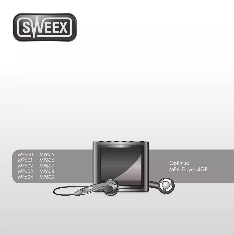 Mode d'emploi SWEEX MP600