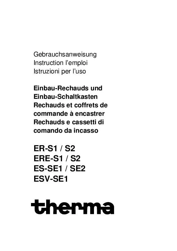 Mode d'emploi THERMA ER-S24E