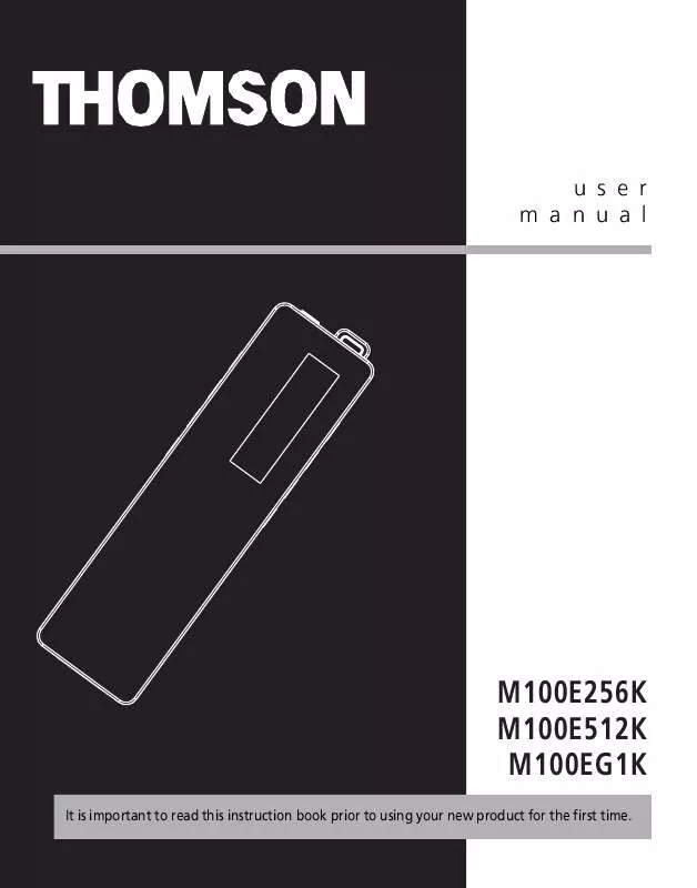 Mode d'emploi THOMSON M100G1K
