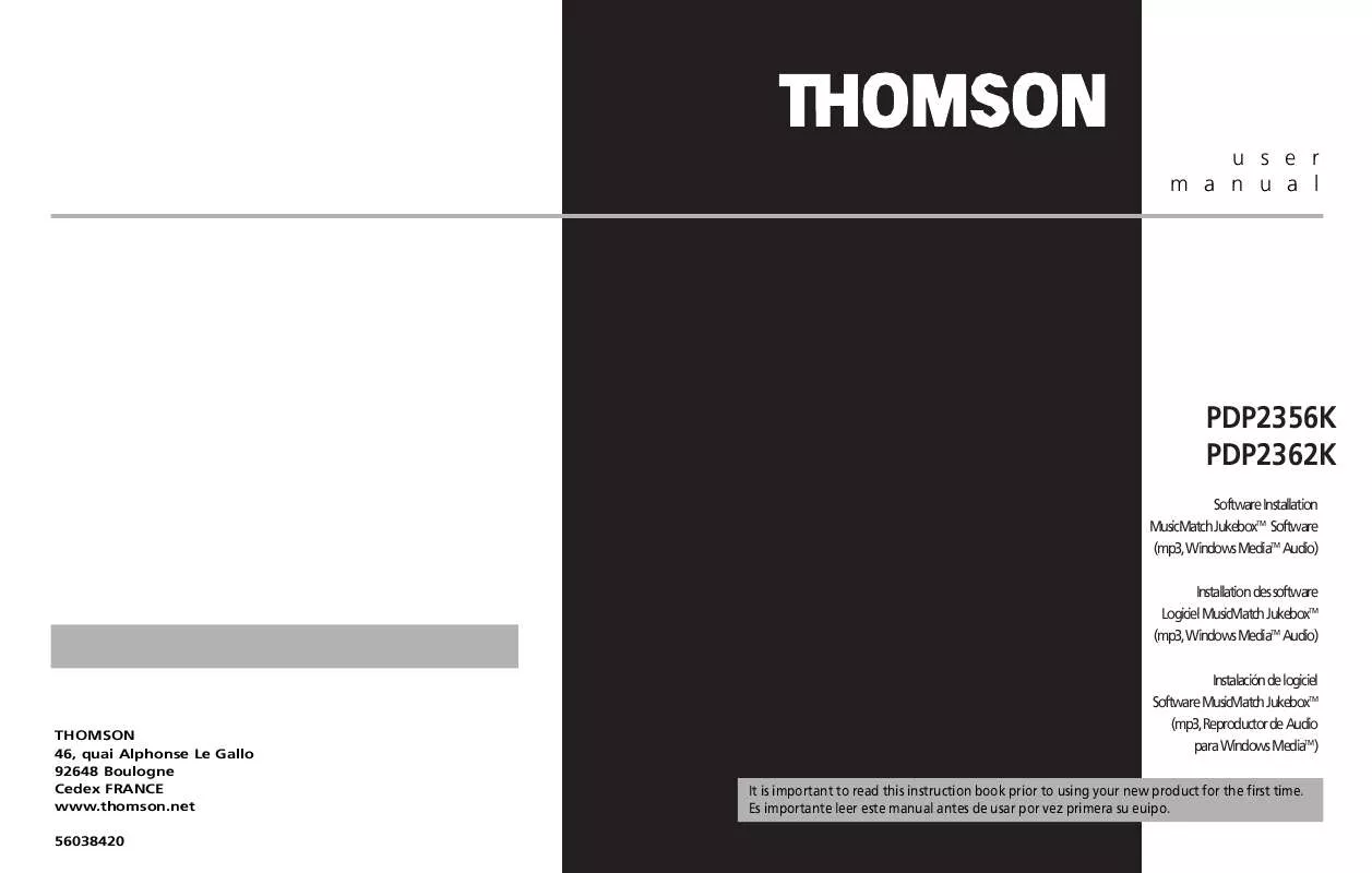 Mode d'emploi THOMSON PDP2356