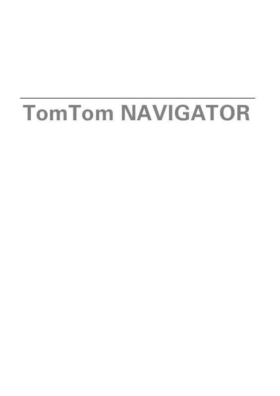 Mode d'emploi TOMTOM NAVIGATOR 6-PDA/MOBILE NAVIGATION