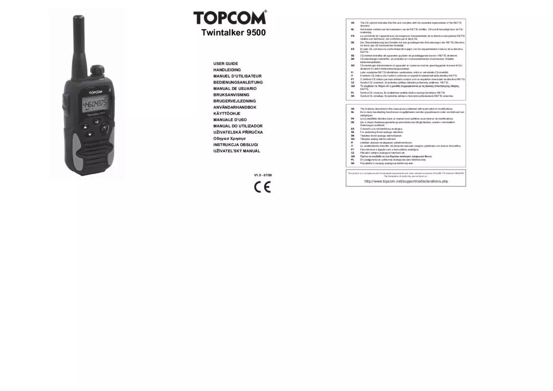 Mode d'emploi TOPCOM TWINTALKER 9500