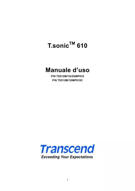 Mode d'emploi TRANSCEND TS1GMP610