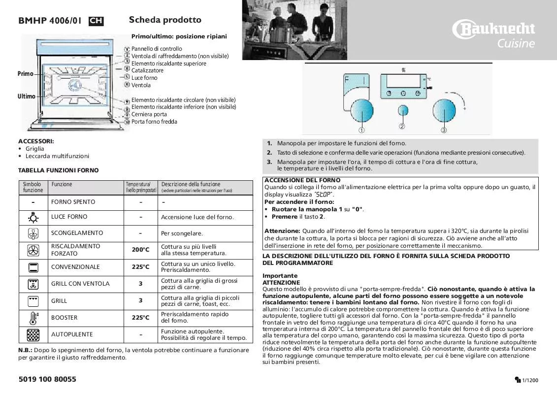 Mode d'emploi WHIRLPOOL BMHP 4006/01 IN