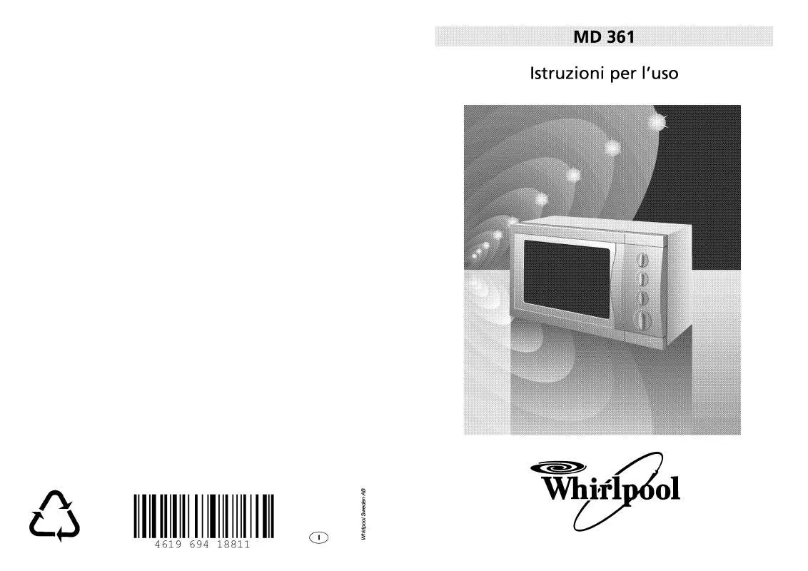 Mode d'emploi WHIRLPOOL MD 361/WH