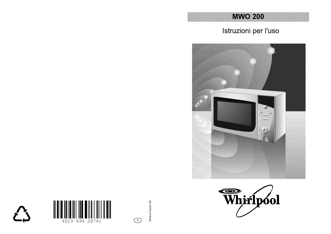 Mode d'emploi WHIRLPOOL MWO 200/WH