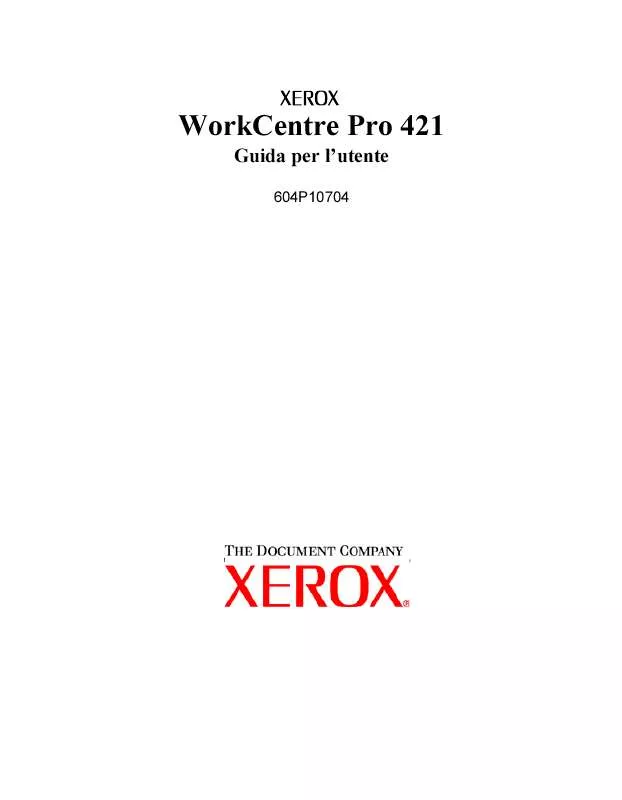 Mode d'emploi XEROX WORKCENTRE PRO 421E
