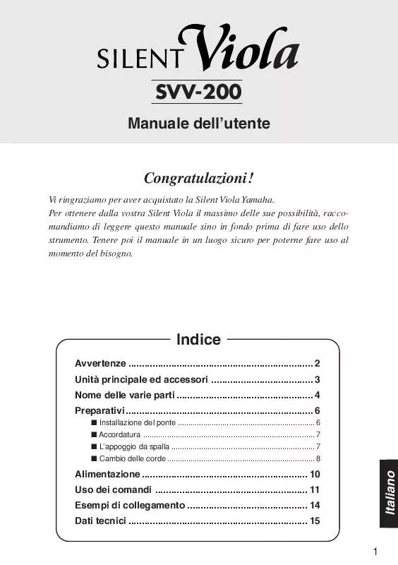 Mode d'emploi YAMAHA SVV-200