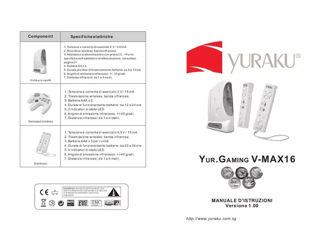 Mode d'emploi YURAKU YUR.GAMING V-MAX16