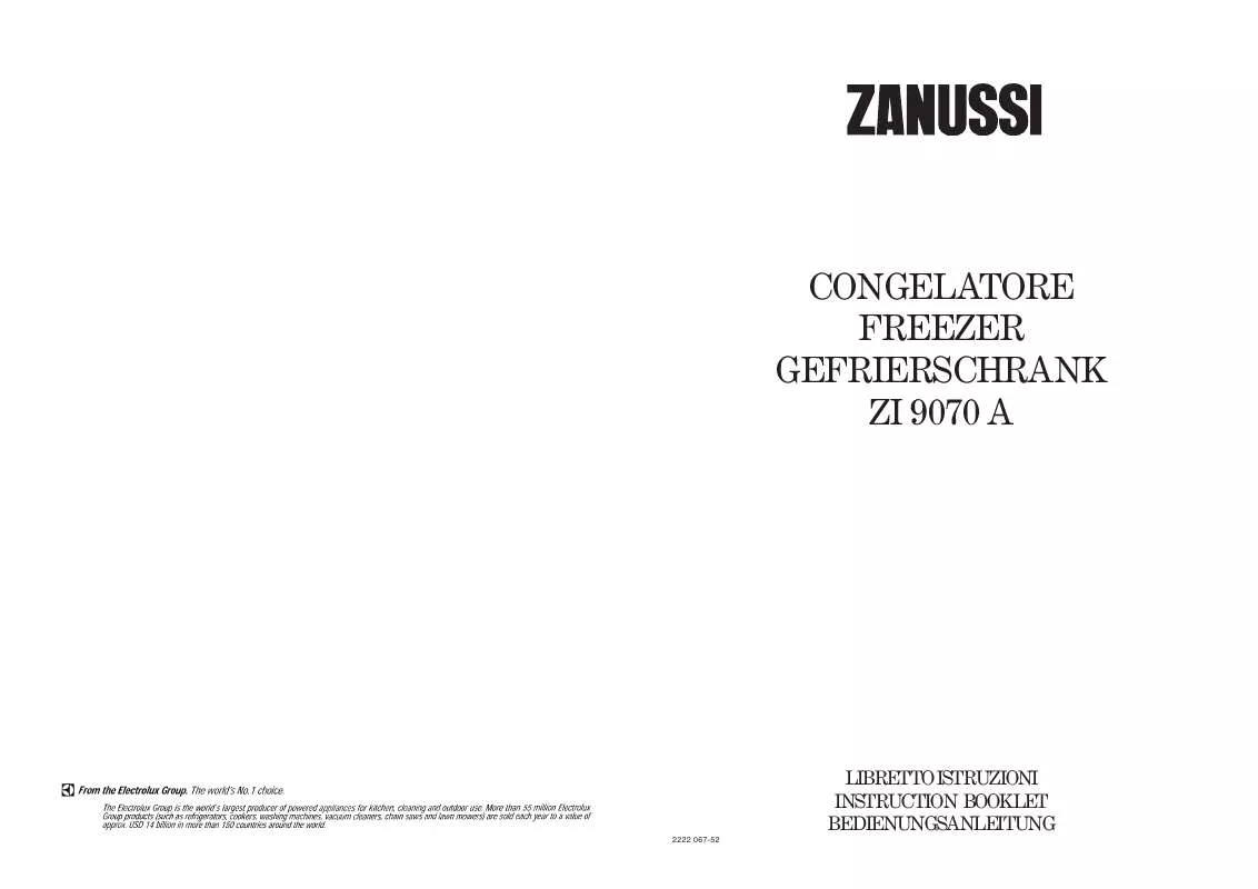Mode d'emploi ZANUSSI ZI9070A