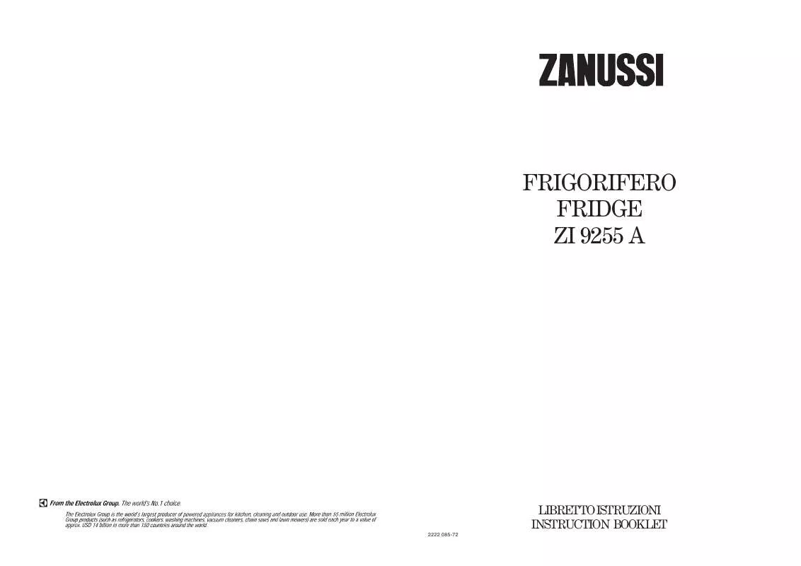 Mode d'emploi ZANUSSI ZI9255A
