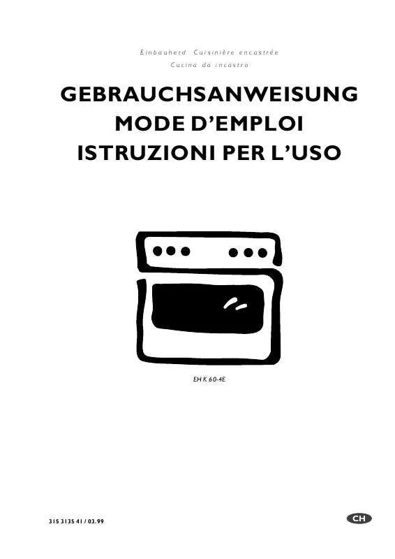 Mode d'emploi AEG-ELECTROLUX EHK60-4E