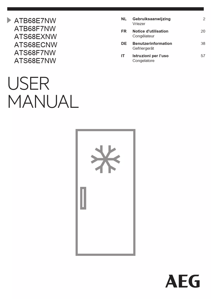 Mode d'emploi AEG ATS68F7NW