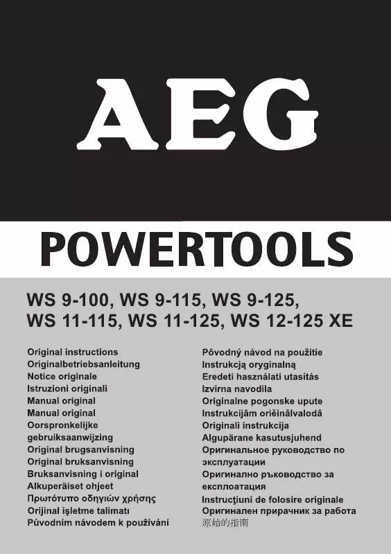 Mode d'emploi AEG WS 11-125