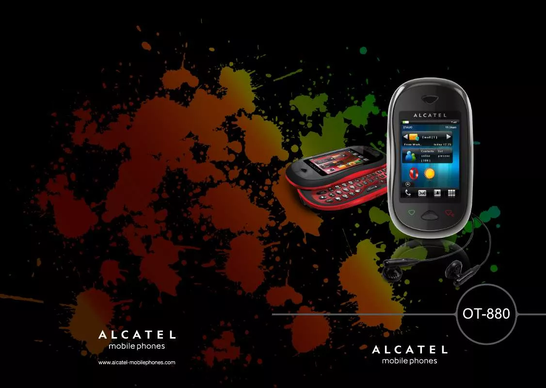 Mode d'emploi ALCATEL OT-880 CHROME