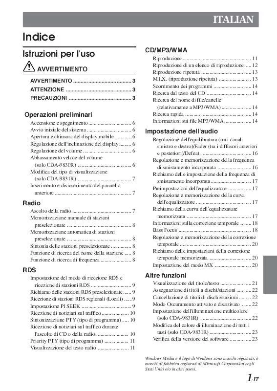 Mode d'emploi ALPINE CDA-9830R