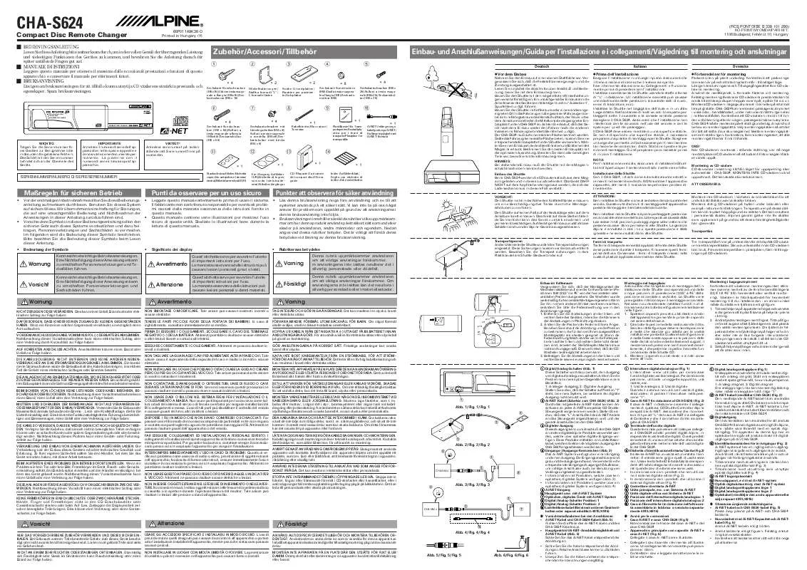 Mode d'emploi ALPINE CHA-S624