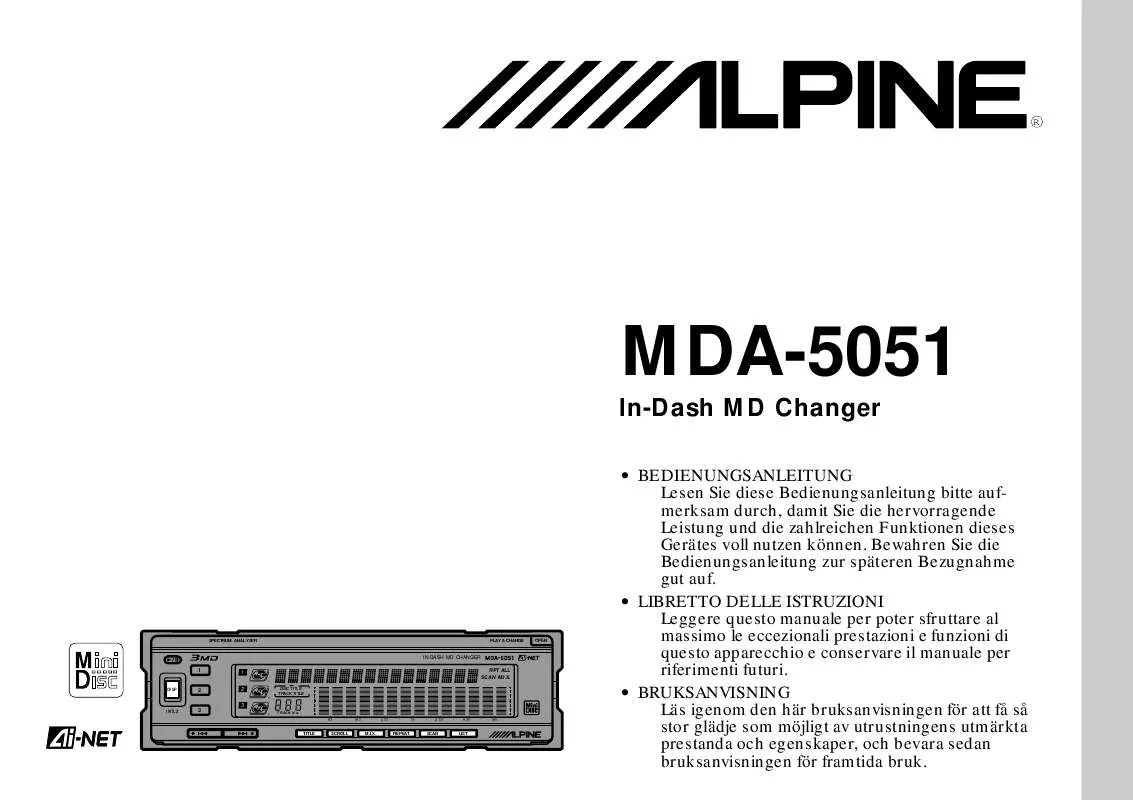 Mode d'emploi ALPINE MDA-5051