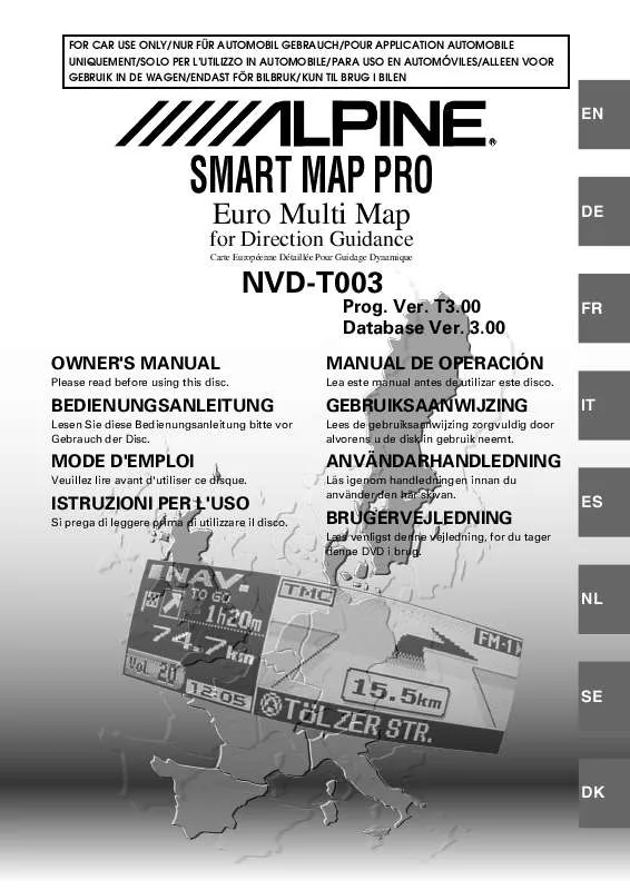 Mode d'emploi ALPINE NVD-T003