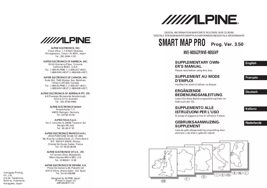 Mode d'emploi ALPINE NVE-N055VP