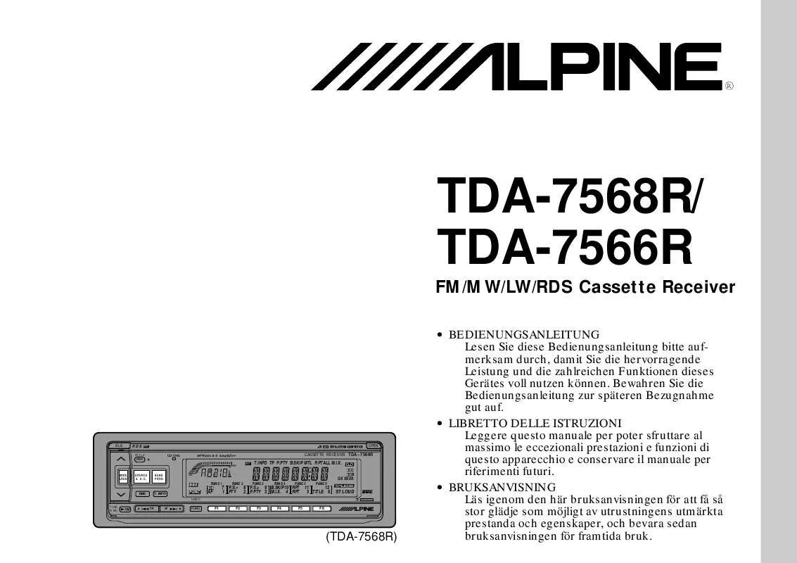 Mode d'emploi ALPINE TDA-7566R