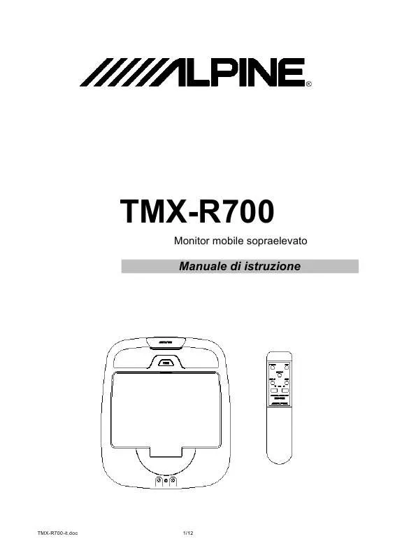 Mode d'emploi ALPINE TMX-R700