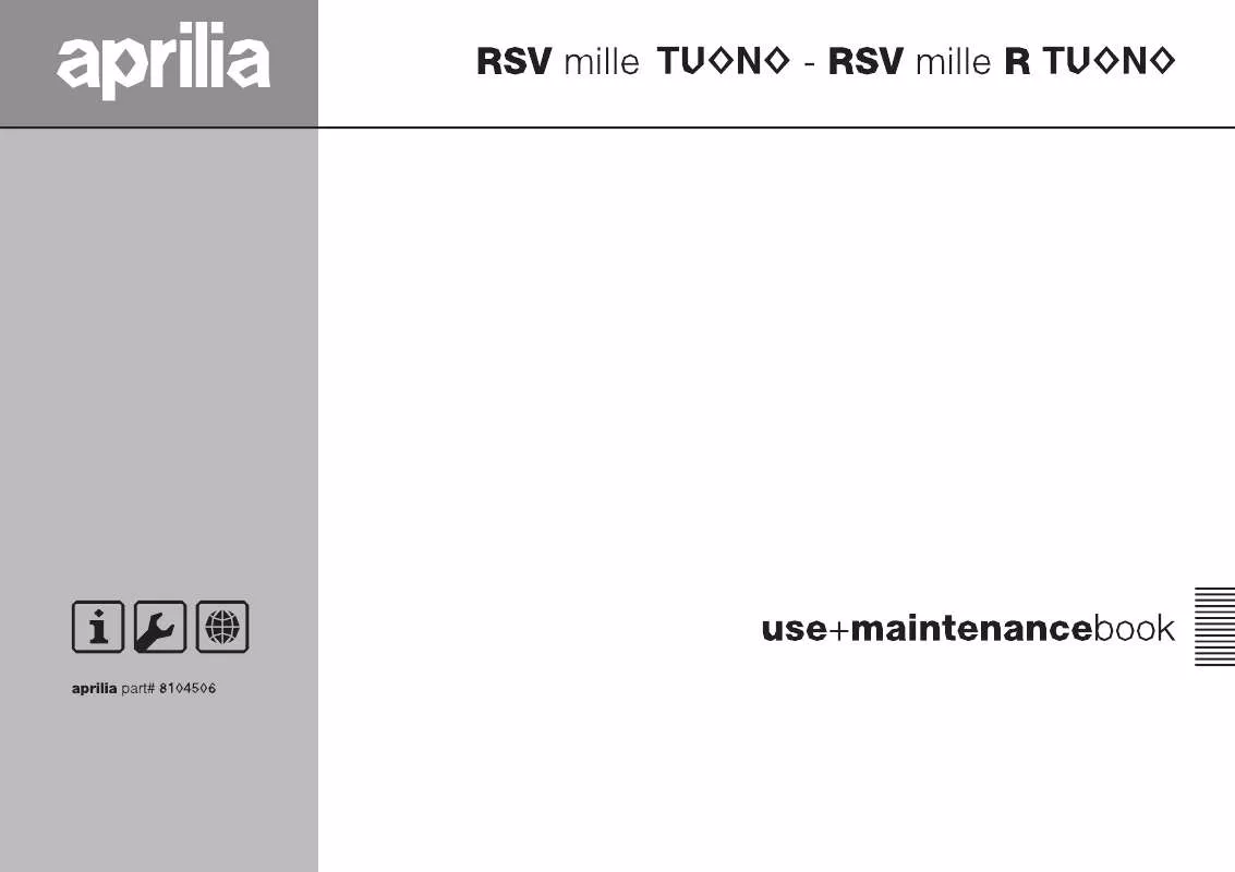 Mode d'emploi APRILIA RSV MILLE R TUONO