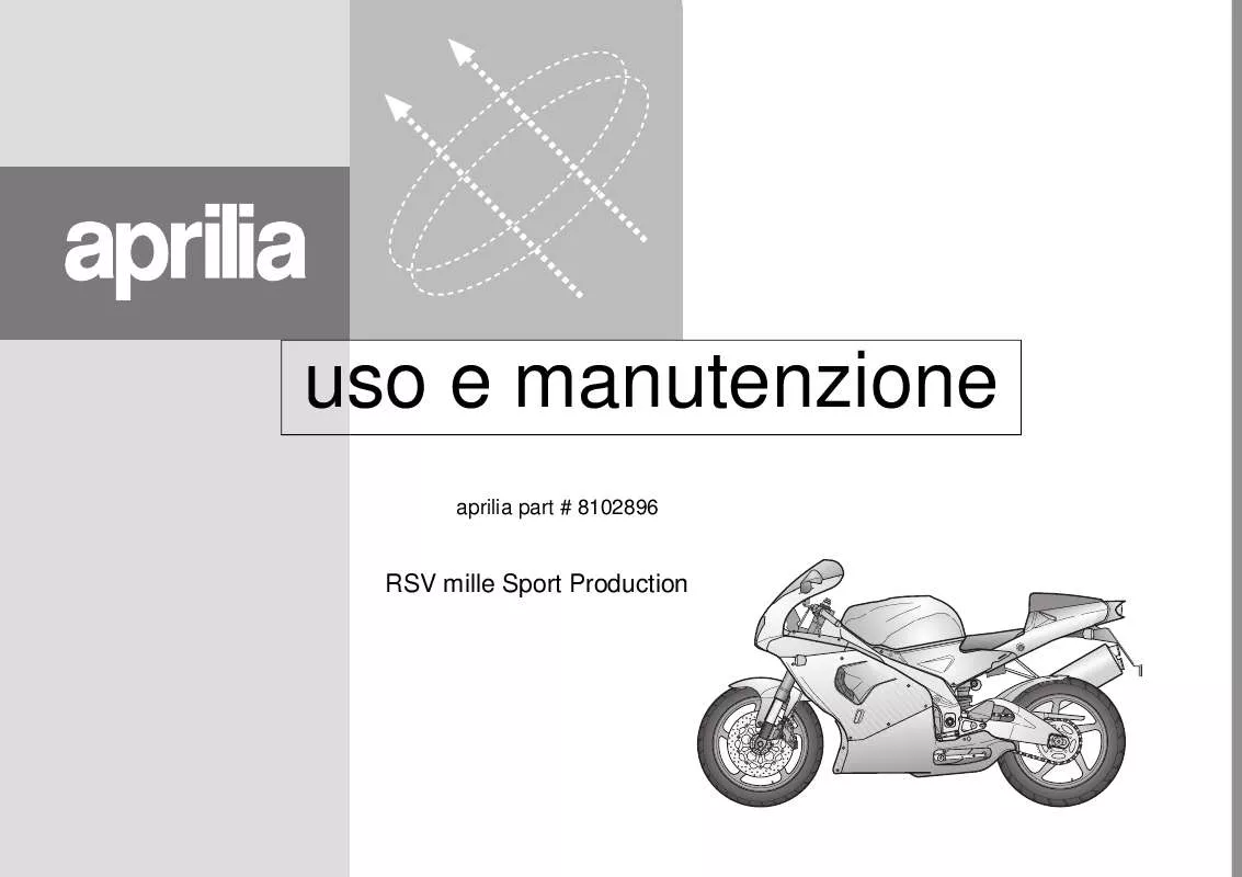 Mode d'emploi APRILIA RSV MILLE SPORT