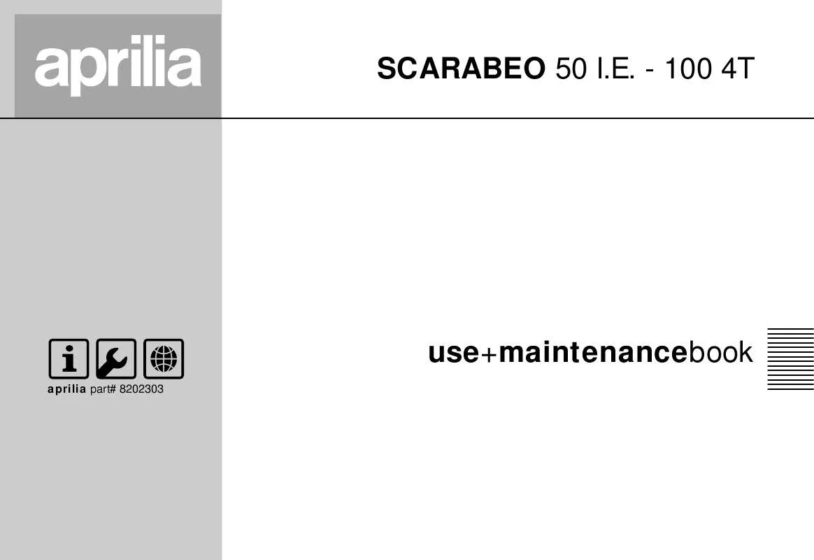 Mode d'emploi APRILIA SCARABEO 50 I.E-100 4T